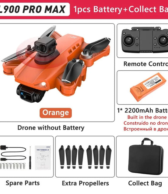 LYZRC L900 PRO GPS Drone 4K Professional HD Dual Camera 5G WIFI Brushless Motor FPV Quadcopter Foldable Aerial Photography Drone - Simply Just Deals LLCLYZRC L900 PRO GPS Drone 4K Professional HD Dual Camera 5G WIFI Brushless Motor FPV Quadcopter Foldable Aerial Photography Drone14350852L900MAXOrangeBagL900 MAX Orange BagLYZRC L900 PRO GPS Drone 4K Professional HD Dual Camera 5G WIFI Brushless Motor FPV Quadcopter Foldable Aerial Photography Drone