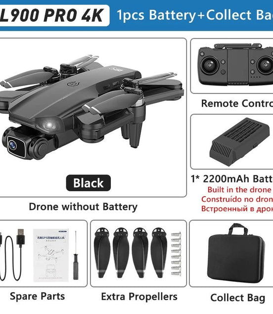 LYZRC L900 PRO GPS Drone 4K Professional HD Dual Camera 5G WIFI Brushless Motor FPV Quadcopter Foldable Aerial Photography Drone - Simply Just Deals LLCLYZRC L900 PRO GPS Drone 4K Professional HD Dual Camera 5G WIFI Brushless Motor FPV Quadcopter Foldable Aerial Photography Drone14366L900PROBlackBagL900 PRO Black BagLYZRC L900 PRO GPS Drone 4K Professional HD Dual Camera 5G WIFI Brushless Motor FPV Quadcopter Foldable Aerial Photography Drone