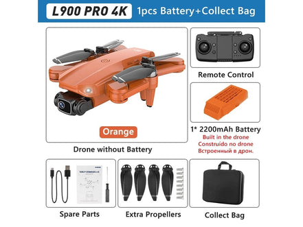 LYZRC L900 PRO GPS Drone 4K Professional HD Dual Camera 5G WIFI Brushless Motor FPV Quadcopter Foldable Aerial Photography Drone - Simply Just Deals LLCLYZRC L900 PRO GPS Drone 4K Professional HD Dual Camera 5G WIFI Brushless Motor FPV Quadcopter Foldable Aerial Photography Drone14350850L900PROOrangeBagL900 PRO Orange BagLYZRC L900 PRO GPS Drone 4K Professional HD Dual Camera 5G WIFI Brushless Motor FPV Quadcopter Foldable Aerial Photography Drone