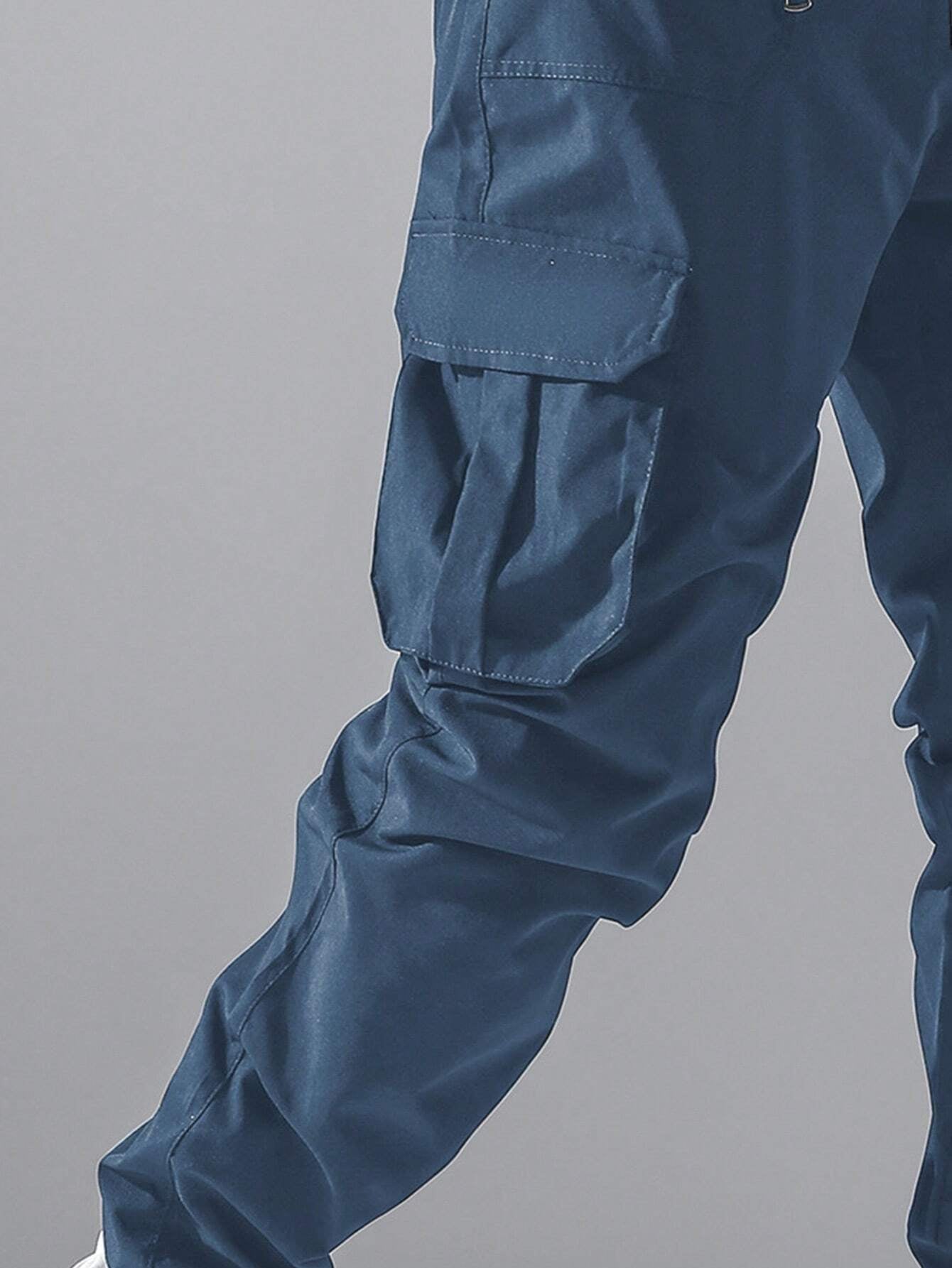 Manfinity Ezcore Loose Fit Men'S Cargo Pants with Flap Pockets, Side Drawstring and Elastic Waist, for Fall - Simply Just Deals LLCManfinity Ezcore Loose Fit Men'S Cargo Pants with Flap Pockets, Side Drawstring and Elastic Waist, for Fallf4a2f383-f4d2-4864-963f-1c7c84e6ba8dNavy BlueL (70.9 - 72.8 Inch)Manfinity Ezcore Loose Fit Men'S Cargo Pants with Flap Pockets, Side Drawstring and Elastic Waist, for Fall