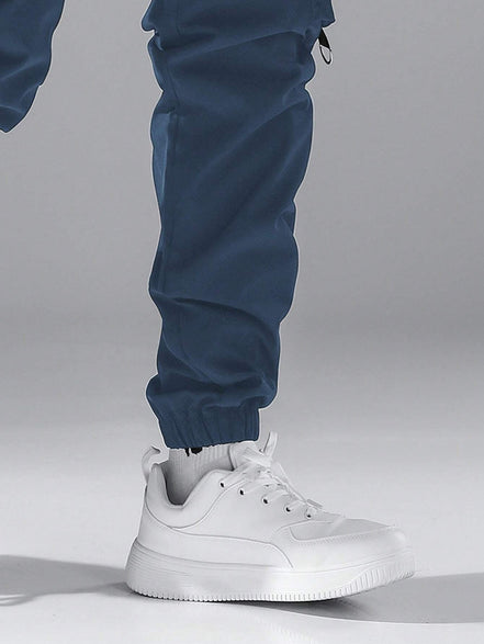 Manfinity Ezcore Loose Fit Men'S Cargo Pants with Flap Pockets, Side Drawstring and Elastic Waist, for Fall - Simply Just Deals LLCManfinity Ezcore Loose Fit Men'S Cargo Pants with Flap Pockets, Side Drawstring and Elastic Waist, for Fallf4a2f383-f4d2-4864-963f-1c7c84e6ba8dNavy BlueL (70.9 - 72.8 Inch)Manfinity Ezcore Loose Fit Men'S Cargo Pants with Flap Pockets, Side Drawstring and Elastic Waist, for Fall