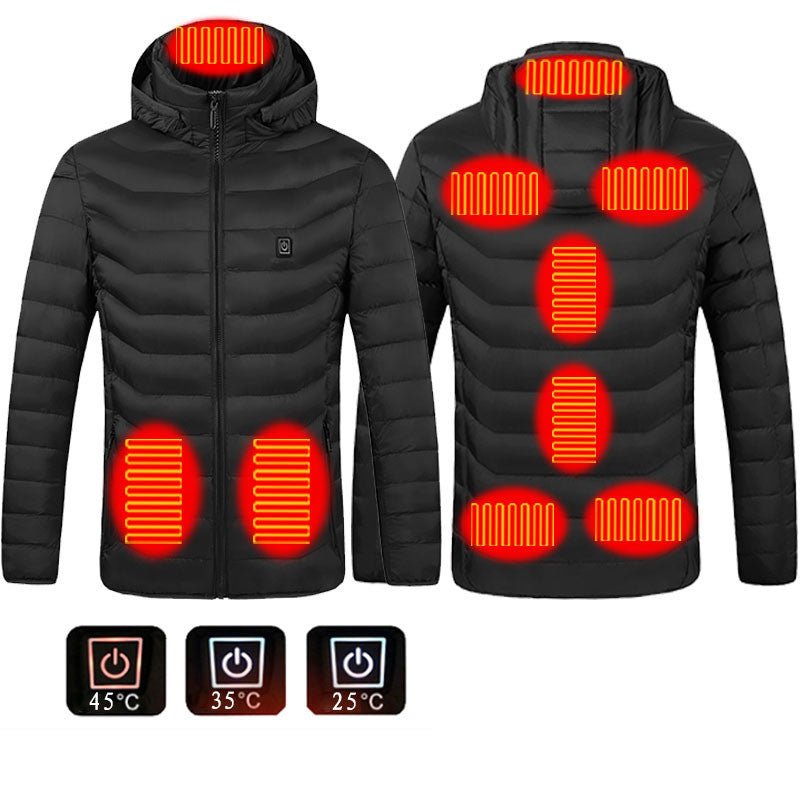 Men Heated Puffer Jacket Electric Heating Coat Insulated Hood Windbreaker 9Heat Zones - Simply Just Deals LLCMen Heated Puffer Jacket Electric Heating Coat Insulated Hood Windbreaker 9Heat ZonesCJYR190592733GTBlack Zone92xlMen Heated Puffer Jacket Electric Heating Coat Insulated Hood Windbreaker 9Heat Zones