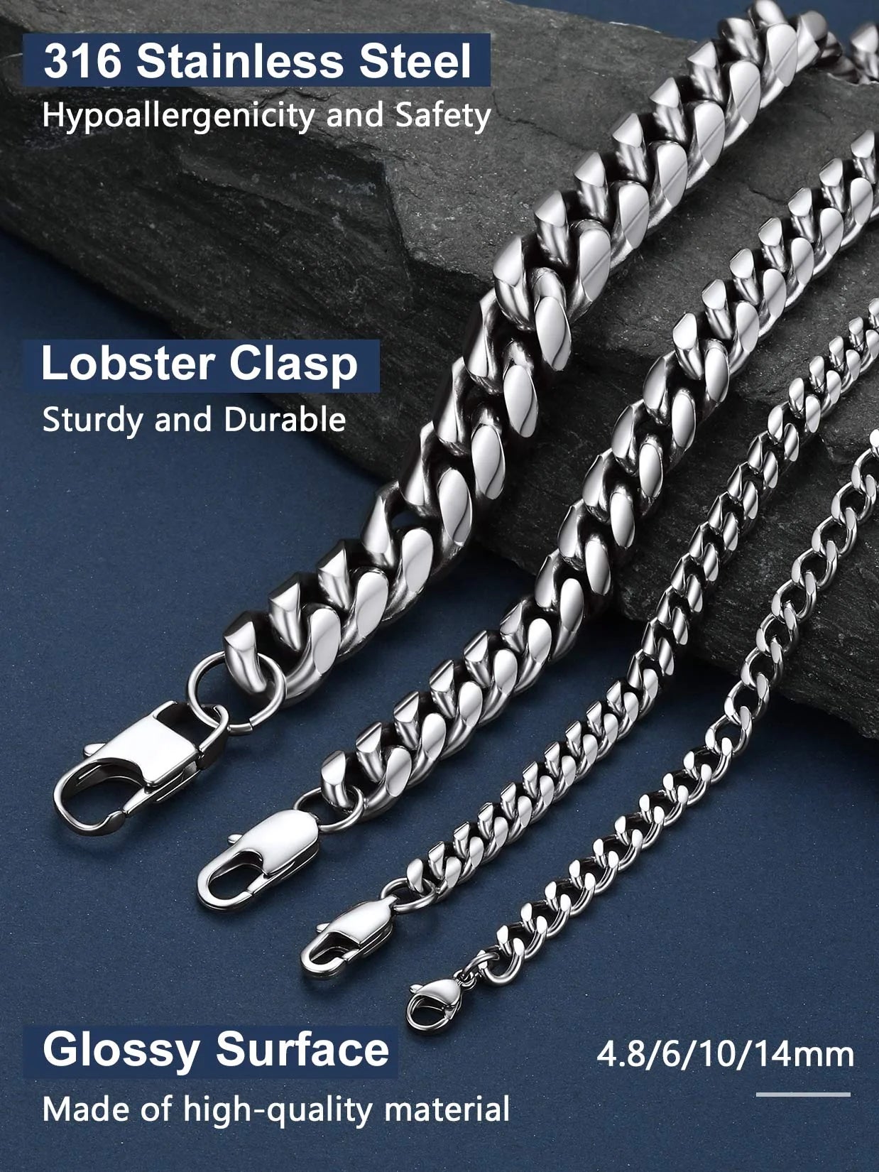 Men Jewelry Hiphop Cuban Chain Stainless Steel Necklace 26Inch 10MM Silver Color Mens Gifts for Dad - Simply Just Deals LLCMen Jewelry Hiphop Cuban Chain Stainless Steel Necklace 26Inch 10MM Silver Color Mens Gifts for Dad2da4952d-bf24-4fa1-b245-4e3cdfee01f726 In10 MmSilverMen Jewelry Hiphop Cuban Chain Stainless Steel Necklace 26Inch 10MM Silver Color Mens Gifts for Dad