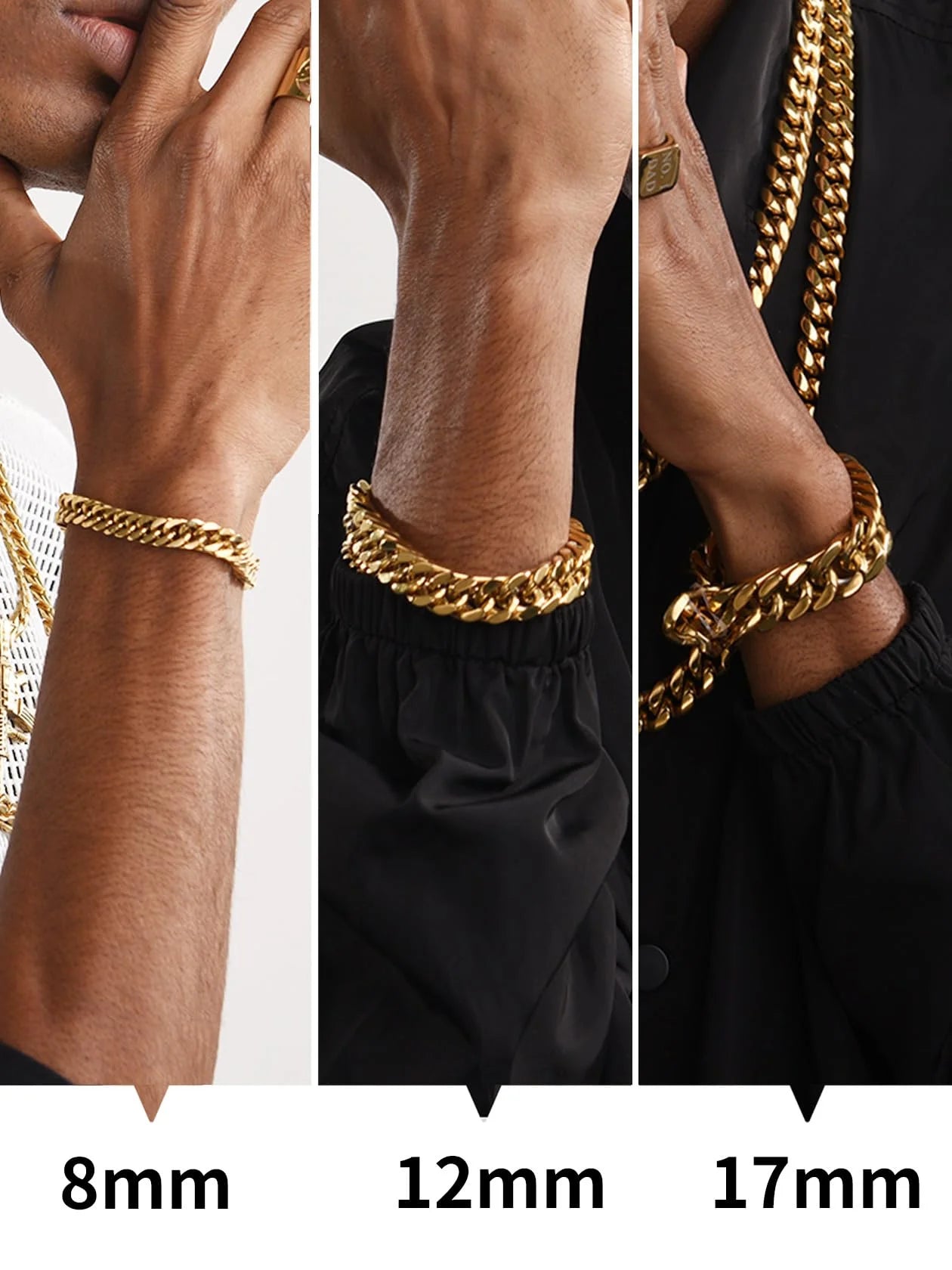 Men Stainless Steel 17Mm Cuban Chain Bracelets Hip Pop Chunky Franco Gold Plated Chain Bracelet 7.5 Inch Chains Jewelry Birthday Teen Graduation Father'S Day Gifts - Simply Just Deals LLCMen Stainless Steel 17Mm Cuban Chain Bracelets Hip Pop Chunky Franco Gold Plated Chain Bracelet 7.5 Inch Chains Jewelry Birthday Teen Graduation Father'S Day Gifts4b8f7699-f8a5-4072-93a7-efe512e215027.5 In17 Mm01. 14K Gold PlatedMen Stainless Steel 17Mm Cuban Chain Bracelets Hip Pop Chunky Franco Gold Plated Cha