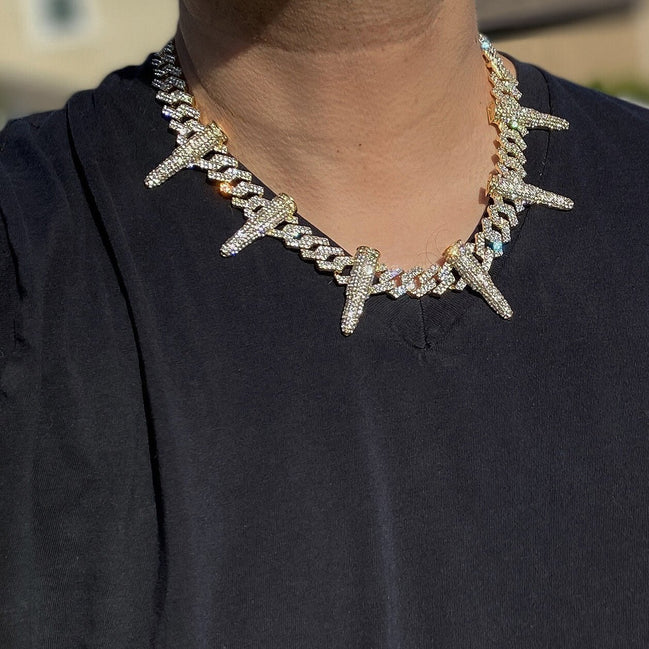 Mens 14K Gold Plated Six Bullet Spike Iced Bullets Pendant CZ Hip Hop Chain 20" - Simply Just Deals LLCMens 14K Gold Plated Six Bullet Spike Iced Bullets Pendant CZ Hip Hop Chain 20"87c234f5-32aa-462c-b974-2dd5d1985750Mens 14K Gold Plated Six Bullet Spike Iced Bullets Pendant CZ Hip Hop Chain 20"