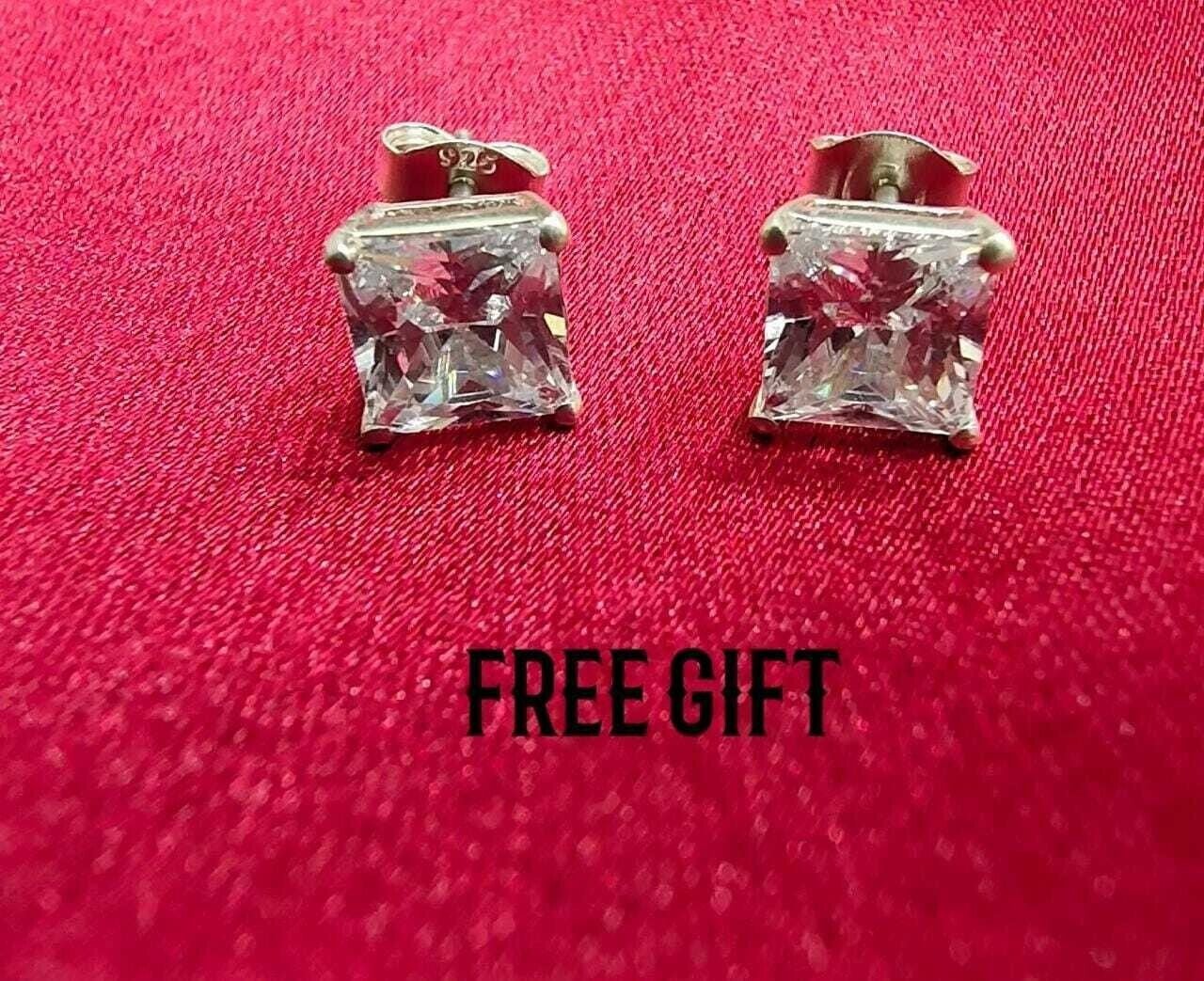 Men'S Bussdown All White Real Moissanite 