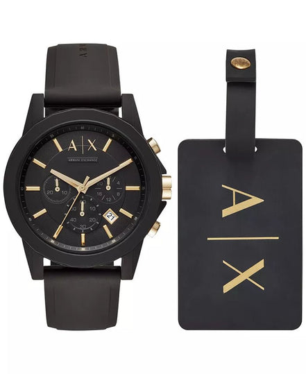 Men'S Chronograph Black Silicone Strap Watch 45Mm Gift Set - Simply Just Deals LLCMen'S Chronograph Black Silicone Strap Watch 45Mm Gift Setaaaa89ec-1312-43d9-98a7-361ba908a24aBlackMen'S Chronograph Black Silicone Strap Watch 45Mm Gift Set