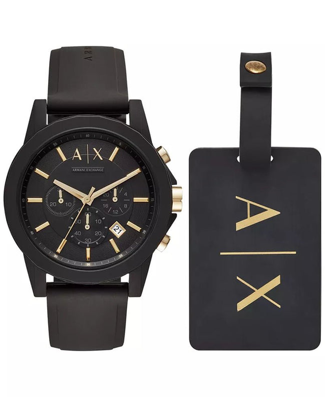 Men'S Chronograph Black Silicone Strap Watch 45Mm Gift Set - Simply Just Deals LLCMen'S Chronograph Black Silicone Strap Watch 45Mm Gift Setaaaa89ec-1312-43d9-98a7-361ba908a24aBlackMen'S Chronograph Black Silicone Strap Watch 45Mm Gift Set