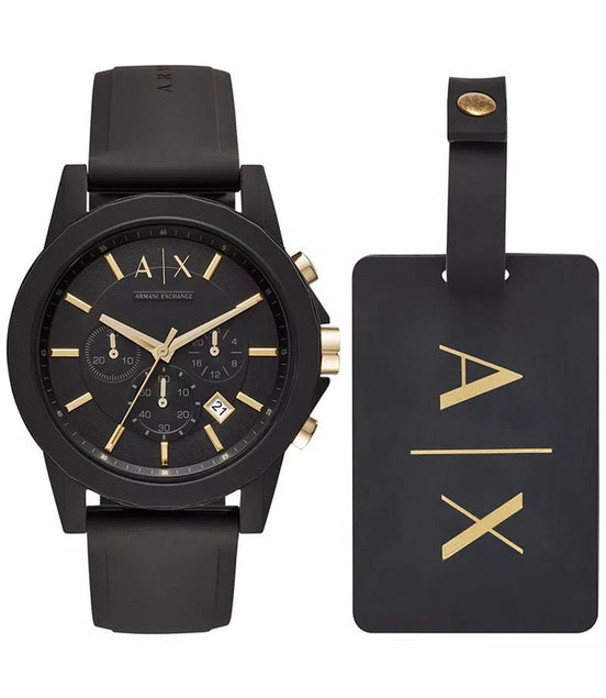 Men'S Chronograph Black Silicone Strap Watch 45Mm Gift Set - Simply Just Deals LLCMen'S Chronograph Black Silicone Strap Watch 45Mm Gift Setaaaa89ec-1312-43d9-98a7-361ba908a24aBlackMen'S Chronograph Black Silicone Strap Watch 45Mm Gift Set