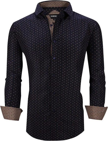 Mens Printed Dress Shirts Easy Care Regular Fit Long Sleeve Casual Button down Shirt for Men (Print14,M) - Simply Just Deals LLCMens Printed Dress Shirts Easy Care Regular Fit Long Sleeve Casual Button down Shirt for Men (Print14,M)4e1a8ca0-4361-4924-809d-943f576133b6Mens Printed Dress Shirts Easy Care Regular Fit Long Sleeve Casual Button down Shirt for Men (Print14,M)