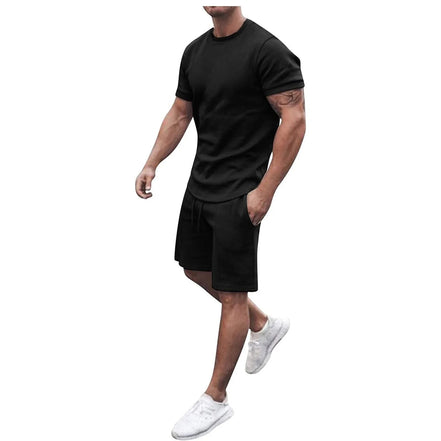 Men'S Short Sleeve T-Shirt and Shorts Set Sport Casual Crew Neck Muscle Sportswear 2 Piece Tracksuit Summer Outfits - Simply Just Deals LLCMen'S Short Sleeve T-Shirt and Shorts Set Sport Casual Crew Neck Muscle Sportswear 2 Piece Tracksuit Summer Outfits72ff7c4e-8ef1-4033-ac7f-9a026ff68379BlackX - LargeMen'S Short Sleeve T-Shirt and Shorts Set Sport Casual Crew Neck Muscle Sportswear 2 Piece Tracksuit Summer Outfits