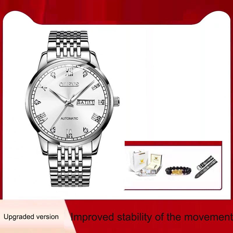 Men's Watch Men's Mechanical Watch Fully Automatic Simple Wind Waterproof Night Light Watch - Simply Just Deals LLCMen's Watch Men's Mechanical Watch Fully Automatic Simple Wind Waterproof Night Light WatchAF37259CD7404AB1B4D5366088B4A54FUpgraded version - WhiteMen's Watch Men's Mechanical Watch Fully Automatic Simple Wind Waterproof Night Light Watch