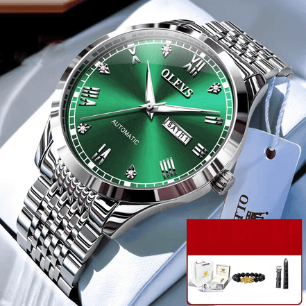 Men's Watch Men's Mechanical Watch Fully Automatic Simple Wind Waterproof Night Light Watch - Simply Just Deals LLCMen's Watch Men's Mechanical Watch Fully Automatic Simple Wind Waterproof Night Light WatchA60AB490D3BD41EFBA5A0A9B19B2C64CSteel strip - greenMen's Watch Men's Mechanical Watch Fully Automatic Simple Wind Waterproof Night Light Watch