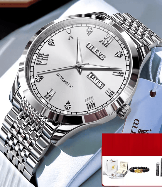 Men's Watch Men's Mechanical Watch Fully Automatic Simple Wind Waterproof Night Light Watch - Simply Just Deals LLCMen's Watch Men's Mechanical Watch Fully Automatic Simple Wind Waterproof Night Light Watch59C1DE0E7FDE40F9AC0CEEAD96909745Steel strip - whiteMen's Watch Men's Mechanical Watch Fully Automatic Simple Wind Waterproof Night Light Watch