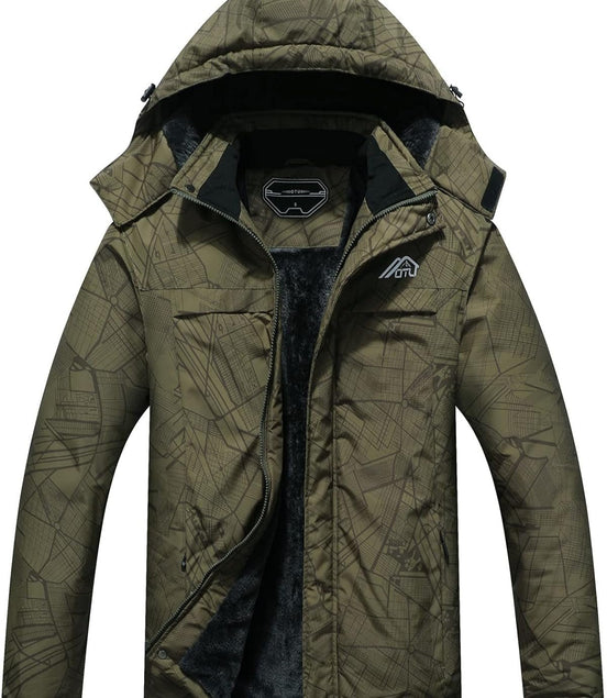 Men'S Waterproof Ski Jacket Snowboarding Windbreaker Warm Winter Hooded Mountain Snow Coat - Simply Just Deals LLCMen'S Waterproof Ski Jacket Snowboarding Windbreaker Warm Winter Hooded Mountain Snow Coatc20459a7-4819-4582-9e91-00e8ec77a125Army Green CityX - LargeMen'S Waterproof Ski Jacket Snowboarding Windbreaker Warm Winter Hooded Mountain Snow Coat