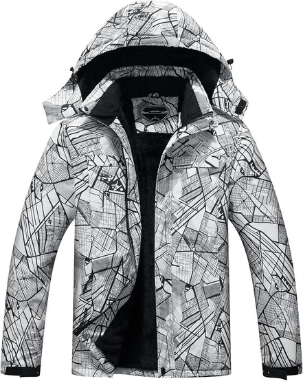 Men'S Waterproof Ski Jacket Snowboarding Windbreaker Warm Winter Hooded Mountain Snow Coat - Simply Just Deals LLCMen'S Waterproof Ski Jacket Snowboarding Windbreaker Warm Winter Hooded Mountain Snow Coat5b83df27-9799-4446-b7ad-4313cf95931aBlack White CityX - LargeMen'S Waterproof Ski Jacket Snowboarding Windbreaker Warm Winter Hooded Mountain Snow Coat