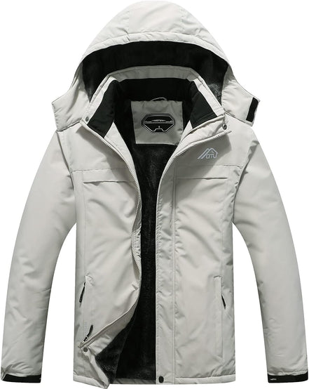 Men'S Waterproof Ski Jacket Snowboarding Windbreaker Warm Winter Hooded Mountain Snow Coat - Simply Just Deals LLCMen'S Waterproof Ski Jacket Snowboarding Windbreaker Warm Winter Hooded Mountain Snow Coat4ceb2aad-1a2f-4a88-97d9-1e1eecd3a5edLight GrayX - LargeMen'S Waterproof Ski Jacket Snowboarding Windbreaker Warm Winter Hooded Mountain Snow Coat