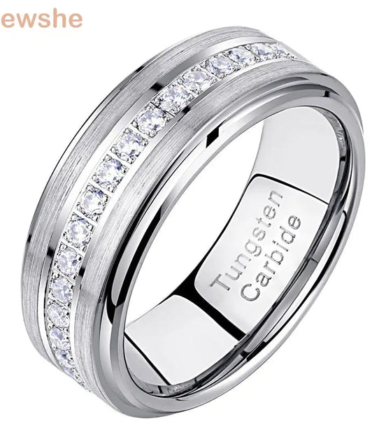 Men'S Wedding Band Brushed Finished Tungsten Carbide Promise Rings for Men Charm Half Eternity round Zircon Jewelry - Simply Just Deals LLCMen'S Wedding Band Brushed Finished Tungsten Carbide Promise Rings for Men Charm Half Eternity round Zircon Jewelrye7bed4fb-e430-4920-9d4c-aac42b93d42f10 (1583)Men'S Wedding Band Brushed Finished Tungsten Carbide Promise Rings for Men Charm Half Eternity round Zircon Jewelry