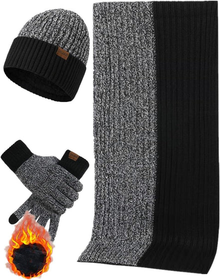 Mens Winter Scarf Hats and Gloves Set Knit Beanie Hat Warmer Scarfs and Touchscreen Glove 3 Pcs for Men - Simply Just Deals LLCMens Winter Scarf Hats and Gloves Set Knit Beanie Hat Warmer Scarfs and Touchscreen Glove 3 Pcs for Men91fa37b9-a7ea-42f9-929f-9eb099dbfca9BlackMens Winter Scarf Hats and Gloves Set Knit Beanie Hat Warmer Scarfs and Touchscreen Glove 3 Pcs for Men