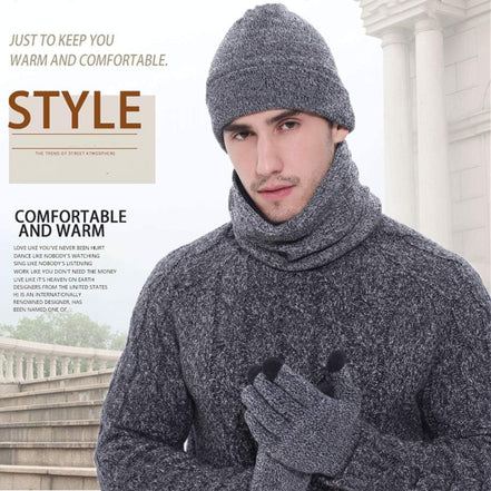 Mens Winter Scarf Hats and Gloves Set Knit Beanie Hat Warmer Scarfs and Touchscreen Glove 3 Pcs for Men - Simply Just Deals LLCMens Winter Scarf Hats and Gloves Set Knit Beanie Hat Warmer Scarfs and Touchscreen Glove 3 Pcs for Men91fa37b9-a7ea-42f9-929f-9eb099dbfca9BlackMens Winter Scarf Hats and Gloves Set Knit Beanie Hat Warmer Scarfs and Touchscreen Glove 3 Pcs for Men