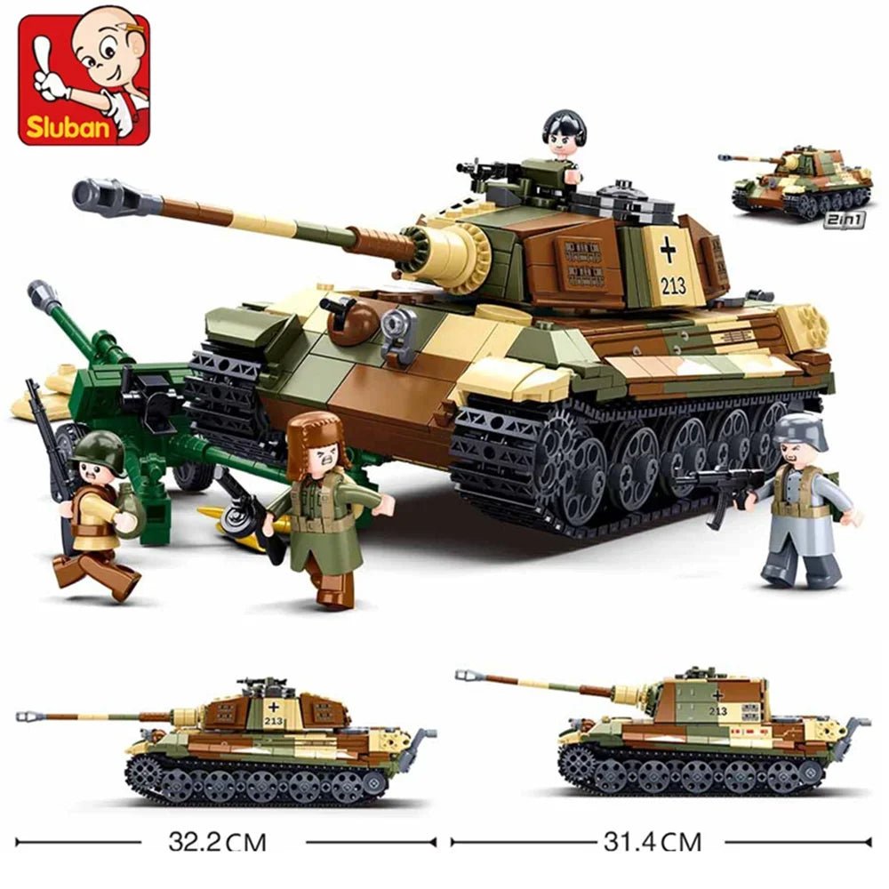 Military Series Building Blocks WW2 Heavy Main Battle Tank Leopard Tank Panther Set with Mini Figure Model Bricks Toys for Kids - Simply Just Deals LLCMilitary Series Building Blocks WW2 Heavy Main Battle Tank Leopard Tank Panther Set with Mini Figure Model Bricks Toys for Kidsc7b0c921-25d1-4b73-970f-7902c12cd28f930Pcs 0980No BoxMilitary Series Building Blocks WW2 Heavy Main Battle Tank Leopard Tank Panther Set with Mini Figure Model Bricks Toys for Kids