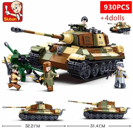 Military Series Building Blocks WW2 Heavy Main Battle Tank Leopard Tank Panther Set with Mini Figure Model Bricks Toys for Kids - Simply Just Deals LLCMilitary Series Building Blocks WW2 Heavy Main Battle Tank Leopard Tank Panther Set with Mini Figure Model Bricks Toys for Kids2a415089-0004-475a-8549-f10ce63d79fe518Pcs 0978No BoxMilitary Series Building Blocks WW2 Heavy Main Battle Tank Leopard Tank Panther Set with Mini Figure Model Bricks Toys for Kids