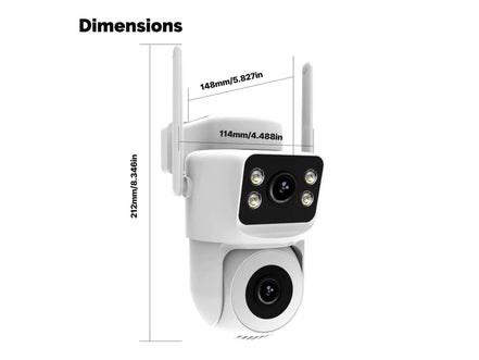 Moes Tuya Smart WiFi Outdoor Security Camera 4MP Dual Screen 2.4G/5G IP65 Waterproof Motion Detection Auto Track Two - Way Audio - Simply Just Deals LLCMoes Tuya Smart WiFi Outdoor Security Camera 4MP Dual Screen 2.4G/5G IP65 Waterproof Motion Detection Auto Track Two - Way Audio200000828:201335940WiFi Smart Camera;200007763:201336100WiFi Smart CameraCHINAMoes Tuya Smart WiFi Outdoor Security Camera 4MP Dual Screen 2.4G/5G IP65 Waterproof Motion Detection Auto Track Two - Way Audio