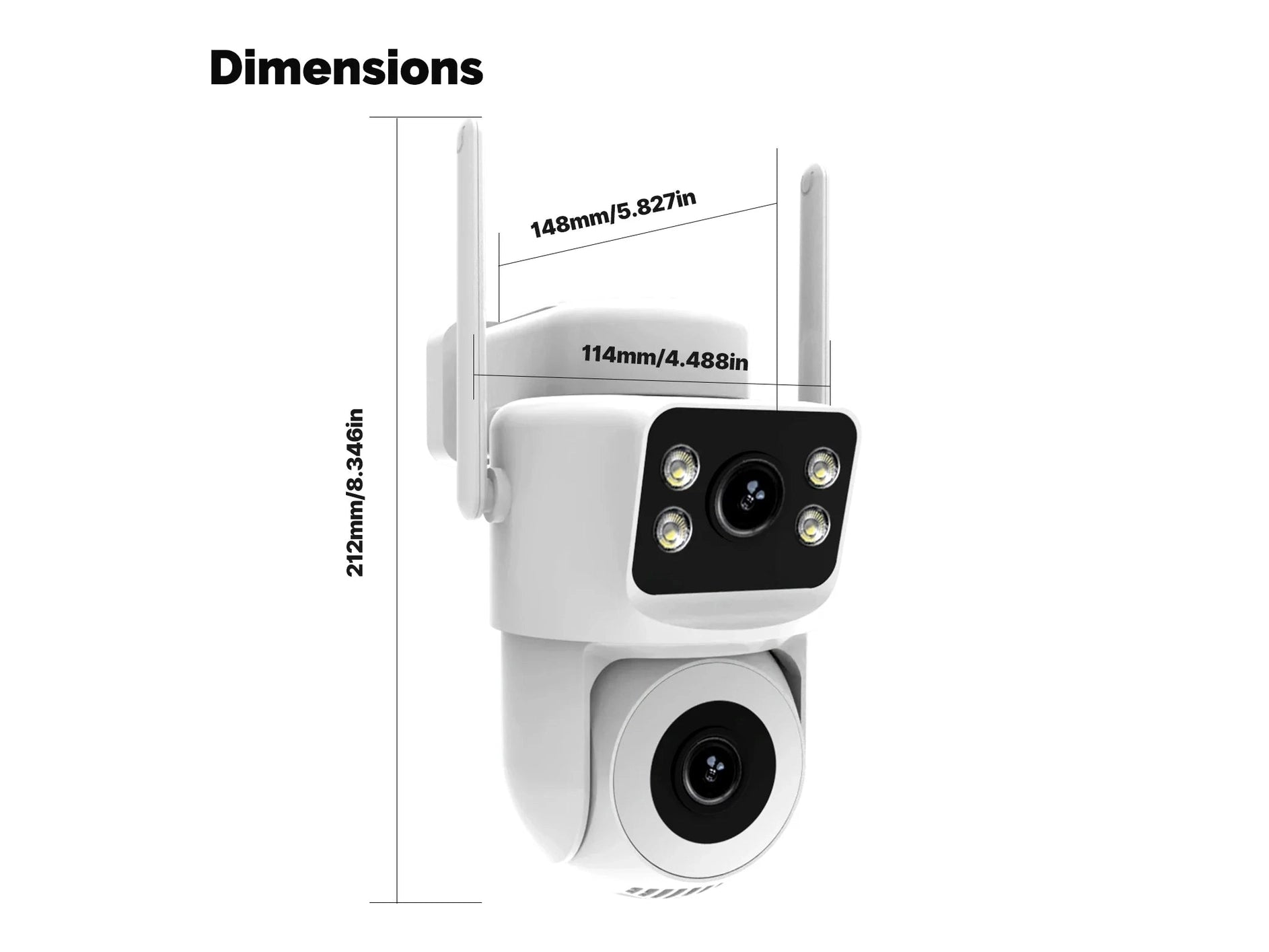 Moes Tuya Smart WiFi Outdoor Security Camera 4MP Dual Screen 2.4G/5G IP65 Waterproof Motion Detection Auto Track Two - Way Audio - Simply Just Deals LLCMoes Tuya Smart WiFi Outdoor Security Camera 4MP Dual Screen 2.4G/5G IP65 Waterproof Motion Detection Auto Track Two - Way Audio200000828:201335940WiFi Smart Camera;200007763:201336100WiFi Smart CameraCHINAMoes Tuya Smart WiFi Outdoor Security Camera 4MP Dual Screen 2.4G/5G IP65 Waterproof Motion Detection Auto Track Two - Way Audio