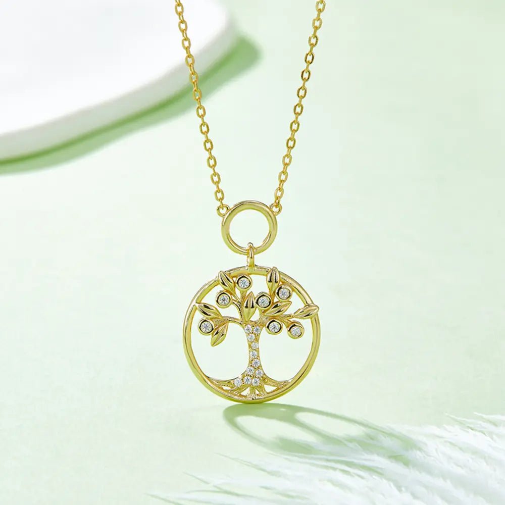 Moissanite 925 Sterling Silver Tree Of Life Pendant Necklace - Simply Just Deals LLCMoissanite 925 Sterling Silver Tree Of Life Pendant Necklace101300379585811GoldOne Sizecee7c3d1a31f4df8b5d6a4d7bd76f4c3 - Max