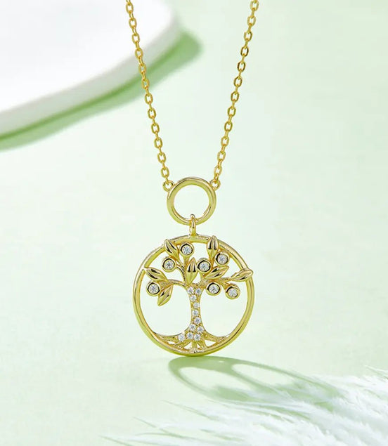 Moissanite 925 Sterling Silver Tree Of Life Pendant Necklace - Simply Just Deals LLCMoissanite 925 Sterling Silver Tree Of Life Pendant Necklace101300379585811GoldOne Sizecee7c3d1a31f4df8b5d6a4d7bd76f4c3 - Max