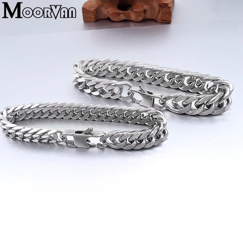 Moorvan Christmas Gift New Stainless Steel Men bracelet Trendy Style,21cm 10mm Bracelet Boys Women Wholesale Jewelry - Simply Just Deals LLCMoorvan Christmas Gift New Stainless Steel Men bracelet Trendy Style,21cm 10mm Bracelet Boys Women Wholesale Jewelry200000639:2832;200001034:3611818MM WIDE Silver8MM WIDE Silver21cmMoorvan Christmas Gift New Stainless Steel Men bracelet Trendy Style,21cm 10mm Bracelet Boys Women Wholesale Jewelry