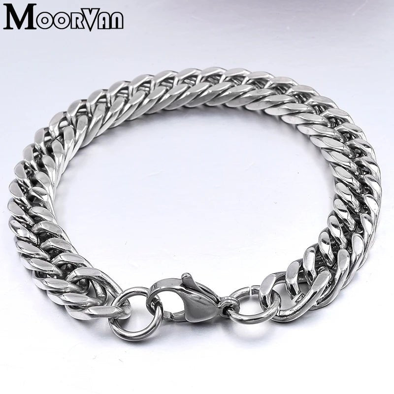 Moorvan Christmas Gift New Stainless Steel Men bracelet Trendy Style,21cm 10mm Bracelet Boys Women Wholesale Jewelry - Simply Just Deals LLCMoorvan Christmas Gift New Stainless Steel Men bracelet Trendy Style,21cm 10mm Bracelet Boys Women Wholesale Jewelry200000639:2832;200001034:3611818MM WIDE Silver8MM WIDE Silver21cmMoorvan Christmas Gift New Stainless Steel Men bracelet Trendy Style,21cm 10mm Bracelet Boys Women Wholesale Jewelry