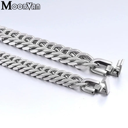Moorvan Christmas Gift New Stainless Steel Men bracelet Trendy Style,21cm 10mm Bracelet Boys Women Wholesale Jewelry - Simply Just Deals LLCMoorvan Christmas Gift New Stainless Steel Men bracelet Trendy Style,21cm 10mm Bracelet Boys Women Wholesale Jewelry200000639:2832;200001034:3611818MM WIDE Silver8MM WIDE Silver21cmMoorvan Christmas Gift New Stainless Steel Men bracelet Trendy Style,21cm 10mm Bracelet Boys Women Wholesale Jewelry