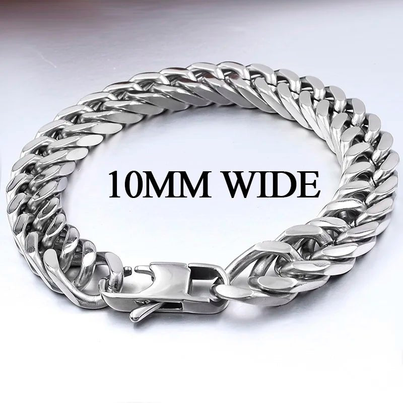 Moorvan Christmas Gift New Stainless Steel Men bracelet Trendy Style,21cm 10mm Bracelet Boys Women Wholesale Jewelry - Simply Just Deals LLCMoorvan Christmas Gift New Stainless Steel Men bracelet Trendy Style,21cm 10mm Bracelet Boys Women Wholesale Jewelry200000639:1438;200001034:20000375710MM WIDE Silver10MM WIDE Silver 120cmMoorvan Christmas Gift New Stainless Steel Men bracelet Trendy Style,21cm 10mm Bracelet Boys Women Wholesale Jewelry