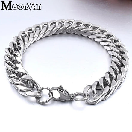 Moorvan Christmas Gift New Stainless Steel Men bracelet Trendy Style,21cm 10mm Bracelet Boys Women Wholesale Jewelry - Simply Just Deals LLCMoorvan Christmas Gift New Stainless Steel Men bracelet Trendy Style,21cm 10mm Bracelet Boys Women Wholesale Jewelry200000639:2832;200001034:3611818MM WIDE Silver8MM WIDE Silver21cmMoorvan Christmas Gift New Stainless Steel Men bracelet Trendy Style,21cm 10mm Bracelet Boys Women Wholesale Jewelry