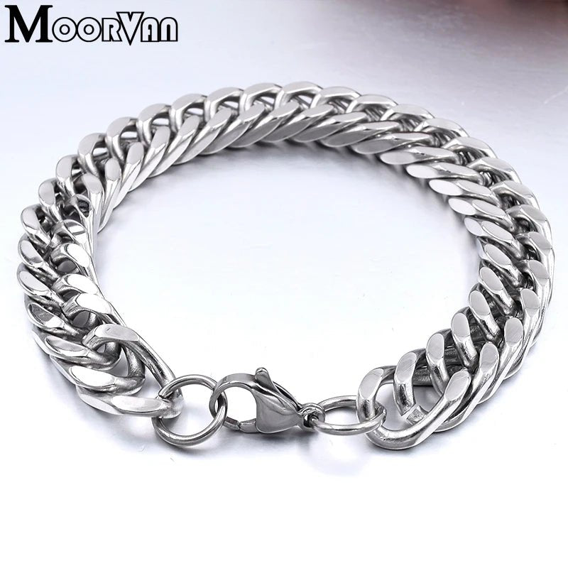 Moorvan Christmas Gift New Stainless Steel Men bracelet Trendy Style,21cm 10mm Bracelet Boys Women Wholesale Jewelry - Simply Just Deals LLCMoorvan Christmas Gift New Stainless Steel Men bracelet Trendy Style,21cm 10mm Bracelet Boys Women Wholesale Jewelry200000639:2832;200001034:3611818MM WIDE Silver8MM WIDE Silver21cmMoorvan Christmas Gift New Stainless Steel Men bracelet Trendy Style,21cm 10mm Bracelet Boys Women Wholesale Jewelry