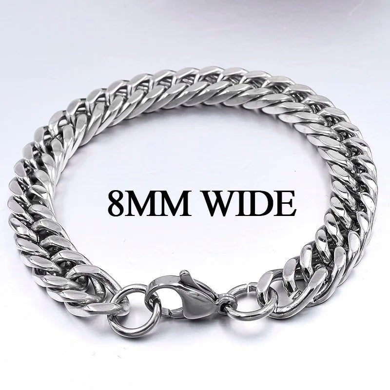 Moorvan Christmas Gift New Stainless Steel Men bracelet Trendy Style,21cm 10mm Bracelet Boys Women Wholesale Jewelry - Simply Just Deals LLCMoorvan Christmas Gift New Stainless Steel Men bracelet Trendy Style,21cm 10mm Bracelet Boys Women Wholesale Jewelry200000639:1438;200001034:3611888MM WIDE Silver8MM WIDE Silver 220cmMoorvan Christmas Gift New Stainless Steel Men bracelet Trendy Style,21cm 10mm Bracelet Boys Women Wholesale Jewelry