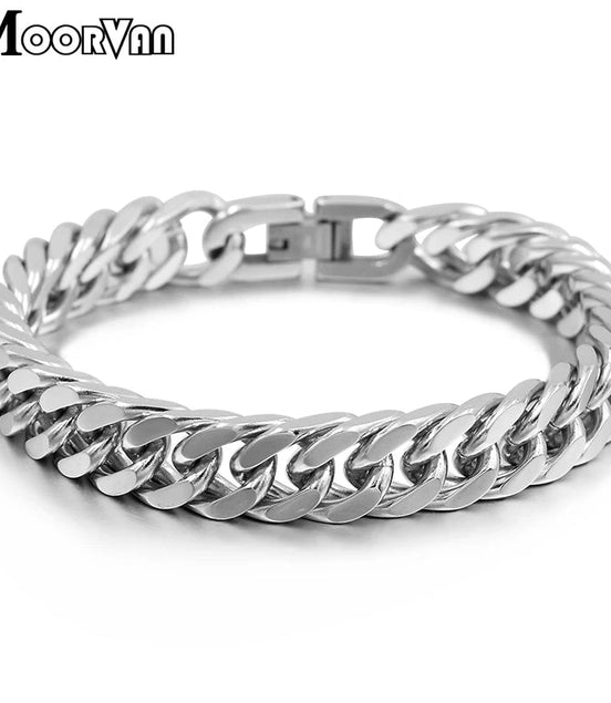Moorvan Christmas Gift New Stainless Steel Men bracelet Trendy Style,21cm 10mm Bracelet Boys Women Wholesale Jewelry - Simply Just Deals LLCMoorvan Christmas Gift New Stainless Steel Men bracelet Trendy Style,21cm 10mm Bracelet Boys Women Wholesale Jewelry200000639:2832;200001034:3611818MM WIDE Silver8MM WIDE Silver21cmMoorvan Christmas Gift New Stainless Steel Men bracelet Trendy Style,21cm 10mm Bracelet Boys Women Wholesale Jewelry