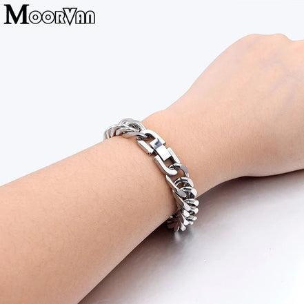 Moorvan Christmas Gift New Stainless Steel Men bracelet Trendy Style,21cm 10mm Bracelet Boys Women Wholesale Jewelry - Simply Just Deals LLCMoorvan Christmas Gift New Stainless Steel Men bracelet Trendy Style,21cm 10mm Bracelet Boys Women Wholesale Jewelry200000639:2832;200001034:3611818MM WIDE Silver8MM WIDE Silver21cmMoorvan Christmas Gift New Stainless Steel Men bracelet Trendy Style,21cm 10mm Bracelet Boys Women Wholesale Jewelry