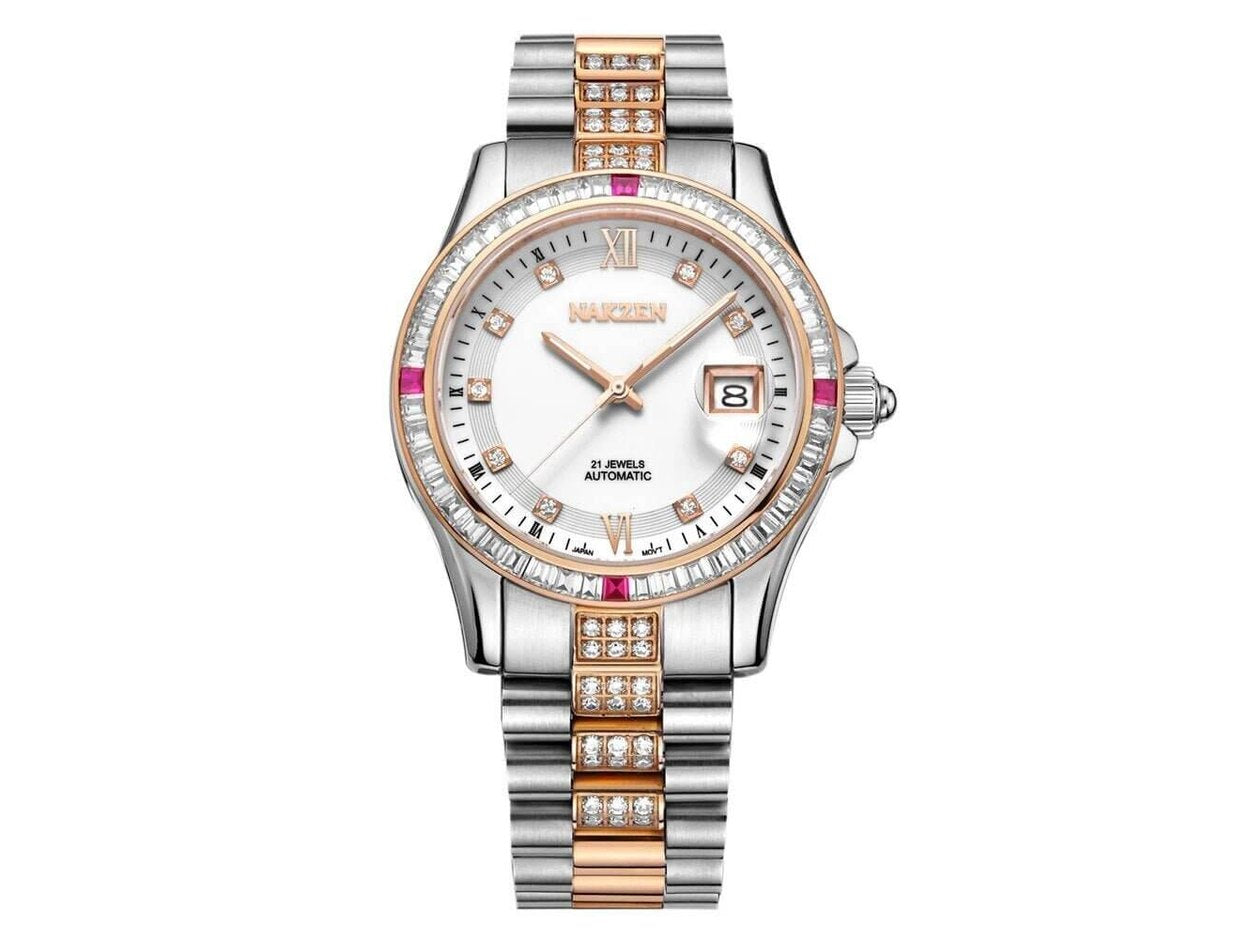 NAKZEN Men Japan NH35 Movement Automatic Mechanical Watch Elegant Diamond Stainless Steel Bracelet Watches Relogio Masculino - Simply Just Deals LLCNAKZEN Men Japan NH35 Movement Automatic Mechanical Watch Elegant Diamond Stainless Steel Bracelet Watches Relogio Masculino(store front) defaultSD03071525128436 - 1blackNAKZEN Men Japan NH35 Movement Automatic Mechanical Watch Elegant Diamond Stainless Steel Bracelet Watches Relogio Masculino - 1