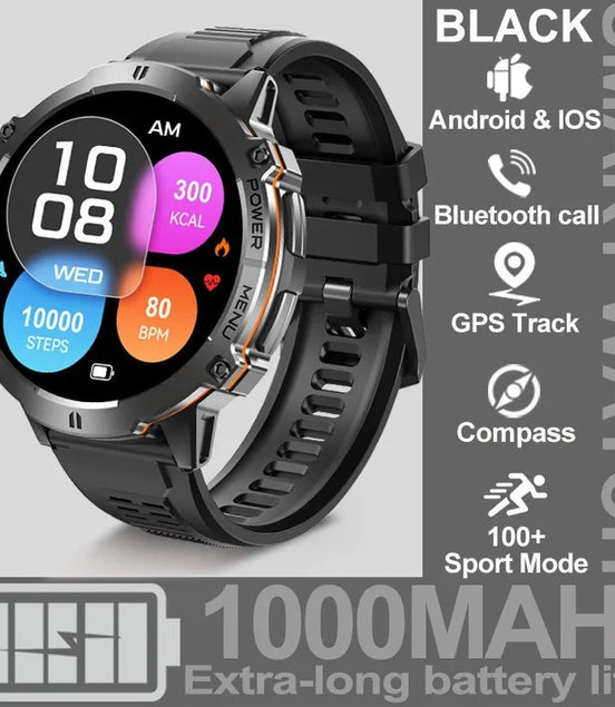 NEW 1000MAH Super endurance Sport Smart Watch Men 1.73 - inch HD Screen GPS tracker Compass Bluetooth Call Waterproof Smart Watch - Simply Just Deals LLCNEW 1000MAH Super endurance Sport Smart Watch Men 1.73 - inch HD Screen GPS tracker Compass Bluetooth Call Waterproof Smart Watch14:29black;5:100009342GPSSmartWatchblackGPSSmartWatchNEW 1000MAH Super endurance Sport Smart Watch Men 1.73 - inch HD Screen GPS tracker Compass Bluetooth Call Waterproof Smart Watch