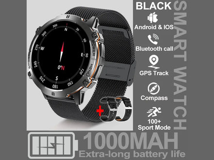 NEW 1000MAH Super endurance Sport Smart Watch Men 1.73 - inch HD Screen GPS tracker Compass Bluetooth Call Waterproof Smart Watch - Simply Just Deals LLCNEW 1000MAH Super endurance Sport Smart Watch Men 1.73 - inch HD Screen GPS tracker Compass Bluetooth Call Waterproof Smart Watch14:350850Black Mesh Belt 2A;5:100009342GPSSmartWatchBlack Mesh Belt 2AGPSSmartWatchNEW 1000MAH Super endurance Sport Smart Watch Men 1.73 - inch HD Screen GPS tracker Compass Bluetooth Call Waterproof Smart Watch