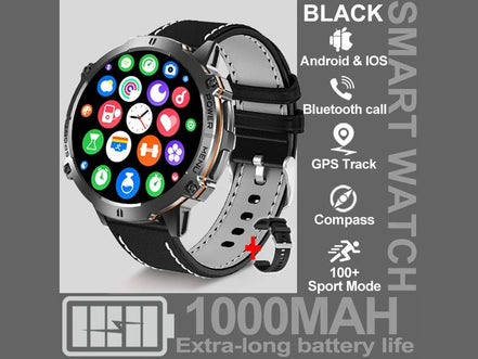 NEW 1000MAH Super endurance Sport Smart Watch Men 1.73 - inch HD Screen GPS tracker Compass Bluetooth Call Waterproof Smart Watch - Simply Just Deals LLCNEW 1000MAH Super endurance Sport Smart Watch Men 1.73 - inch HD Screen GPS tracker Compass Bluetooth Call Waterproof Smart Watch14:175Black Leather;5:100009342GPSSmartWatchBlack LeatherGPSSmartWatchNEW 1000MAH Super endurance Sport Smart Watch Men 1.73 - inch HD Screen GPS tracker Compass Bluetooth Call Waterproof Smart Watch