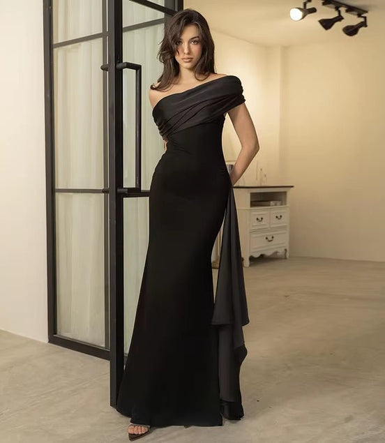 New Party Evening Dresses Elegant Black Slash Neck Maxi Dress for Women Fashion Short Sleeve Bodycon Banquet Vestidos Female - Simply Just Deals LLCNew Party Evening Dresses Elegant Black Slash Neck Maxi Dress for Women Fashion Short Sleeve Bodycon Banquet Vestidos Female412627a5-4c74-4f85-9c97-92888072c46bBlackXlNew Party Evening Dresses Elegant Black Slash Neck Maxi Dress for Women Fashion Short Sleeve Bodycon Banquet Vestidos Female