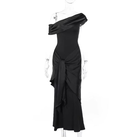 New Party Evening Dresses Elegant Black Slash Neck Maxi Dress for Women Fashion Short Sleeve Bodycon Banquet Vestidos Female - Simply Just Deals LLCNew Party Evening Dresses Elegant Black Slash Neck Maxi Dress for Women Fashion Short Sleeve Bodycon Banquet Vestidos Female412627a5-4c74-4f85-9c97-92888072c46bBlackXlNew Party Evening Dresses Elegant Black Slash Neck Maxi Dress for Women Fashion Short Sleeve Bodycon Banquet Vestidos Female