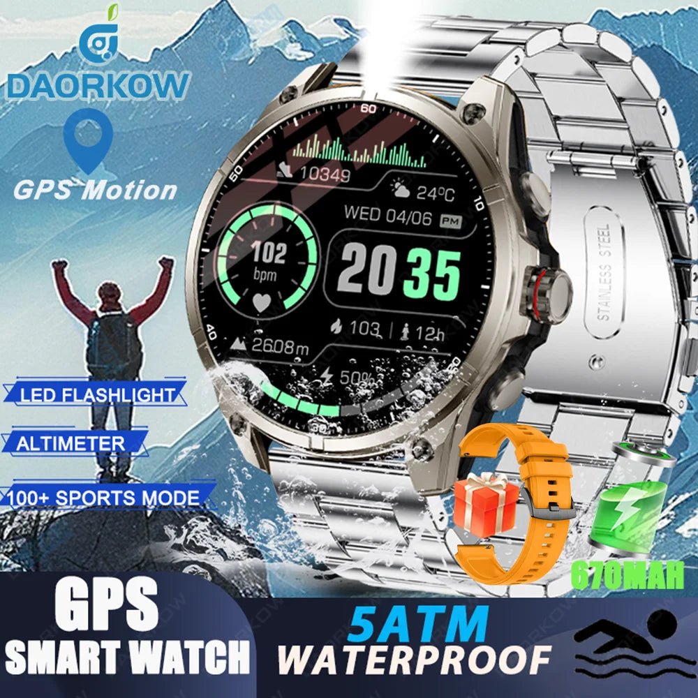 New sports smartwatch Real - time GPS motion trajectory Altitude measurement Compass Outdoor flashlight 670 mAh ultra - long standby - Simply Just Deals LLCNew sports smartwatch Real - time GPS motion trajectory Altitude measurement Compass Outdoor flashlight 670 mAh ultra - long standby14:496Silvery steel A;5:100009342GPSSilvery steel AGPSNew sports smartwatch Real - time GPS motion trajectory Altitude measurement Compass Outdoor flashlight 670 mAh ultra - long standby