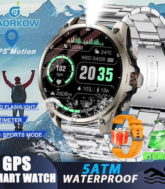 New sports smartwatch Real - time GPS motion trajectory Altitude measurement Compass Outdoor flashlight 670 mAh ultra - long standby - Simply Just Deals LLCNew sports smartwatch Real - time GPS motion trajectory Altitude measurement Compass Outdoor flashlight 670 mAh ultra - long standby14:496Silvery steel A;5:100009342GPSSilvery steel AGPSNew sports smartwatch Real - time GPS motion trajectory Altitude measurement Compass Outdoor flashlight 670 mAh ultra - long standby