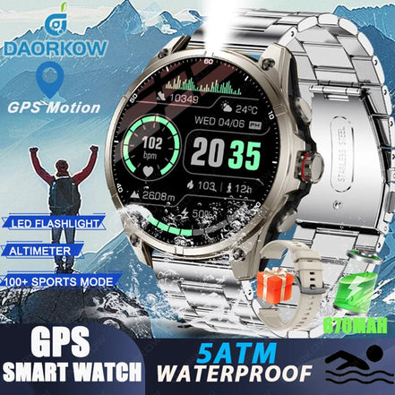 New sports smartwatch Real - time GPS motion trajectory Altitude measurement Compass Outdoor flashlight 670 mAh ultra - long standby - Simply Just Deals LLCNew sports smartwatch Real - time GPS motion trajectory Altitude measurement Compass Outdoor flashlight 670 mAh ultra - long standby14:1052Silvery steel;5:100009342GPSSilvery steelGPSNew sports smartwatch Real - time GPS motion trajectory Altitude measurement Compass Outdoor flashlight 670 mAh ultra - long standby