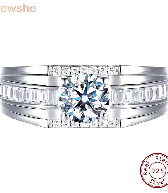 NEwshe Genuine 925 Sterling Silver Wedding Rings for Men Moissanite 1.25Ct round White Simulated Diamond Luxury Fine Jewelry - Simply Just Deals LLCNEwshe Genuine 925 Sterling Silver Wedding Rings for Men Moissanite 1.25Ct round White Simulated Diamond Luxury Fine Jewelry36d61d6a-e26b-41d1-af11-056ea92ca3e67 (3434)N​Ewshe Genuine 925 Sterling Silver Wedding Rings for Men Moissanite 1.25Ct round White Simulated Diamond Luxury Fine Jewelry