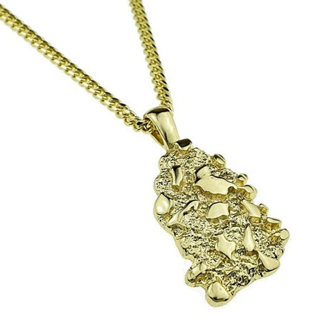 Nugget Shape Pendant Necklace 14K Gold Plated 30" Inch Cuban Link Hip Hop Chain - Simply Just Deals LLCNugget Shape Pendant Necklace 14K Gold Plated 30" Inch Cuban Link Hip Hop Chainb0df909c-1ecb-450b-8aa1-e035c6c79bfbNugget Shape Pendant Necklace 14K Gold Plated 30" Inch Cuban Link Hip Hop Chain